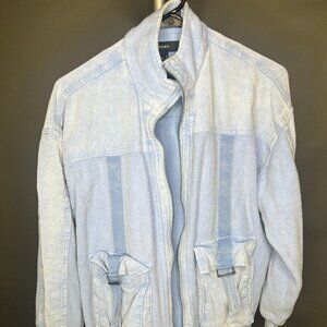 Forever 21 Sky Blue Zip Up Jacket